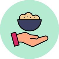 icono de vector de donación de alimentos