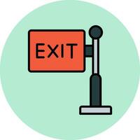 Exit Sign Vector Icon