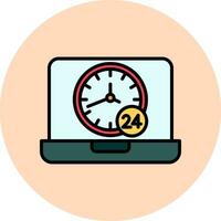 24 Hours Vector Icon