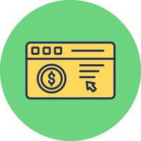 pago por clic icono de vector