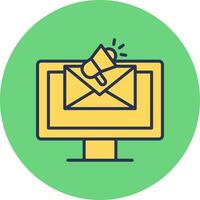 icono de vector de marketing por correo electrónico