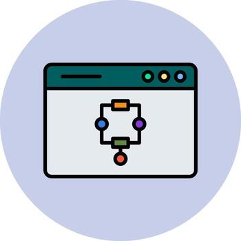 icono de vector de algoritmo