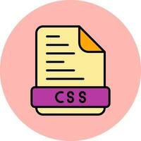 icono de vector de archivo css