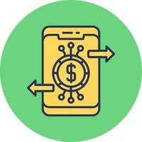 icono de vector de banca en línea