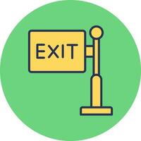 Exit Sign Vector Icon