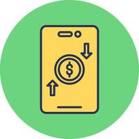 Online Money Transfer Vector Icon