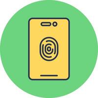 Mobile Fingerprint Vector Icon