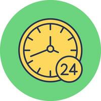 24 Hours Vector Icon