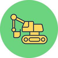 icono de vector de excavadora