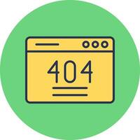 icono de vector de error 404