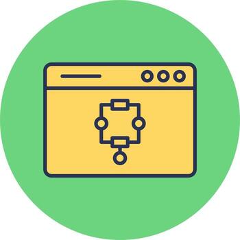 icono de vector de algoritmo