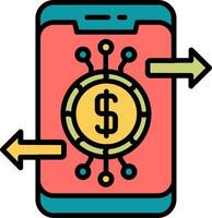 icono de vector de banca en línea