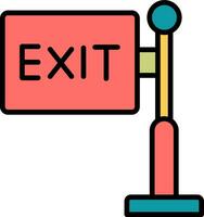 Exit Sign Vector Icon