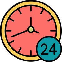 24 Hours Vector Icon