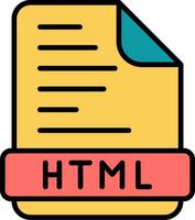 icono de vector html