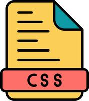 icono de vector de archivo css