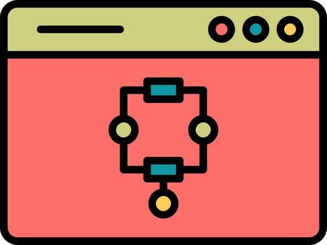 icono de vector de algoritmo