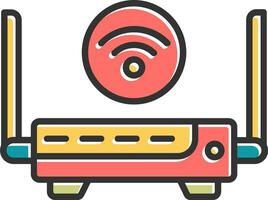 icono de vector de enrutador wifi