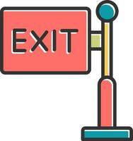 Exit Sign Vector Icon