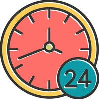 24 Hours Vector Icon