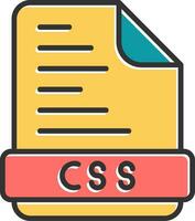 icono de vector de archivo css