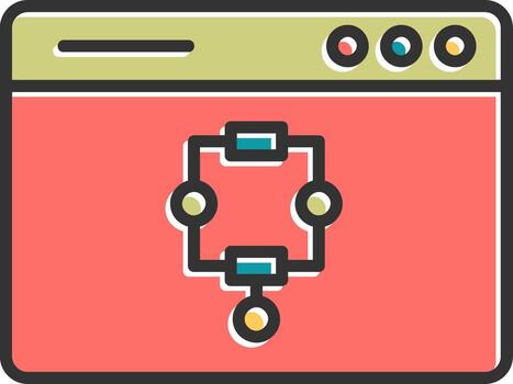 icono de vector de algoritmo