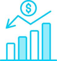 depreciación vector icono