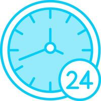 Icono de vector de 24 horas