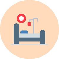 icono de vector de cama de hospital