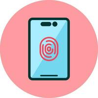 Mobile Fingerprint Vector Icon