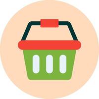 icono de vector de cesta de compras