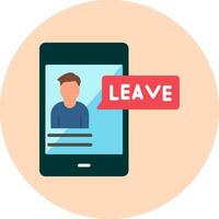 Leave Vector Icon