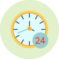 24 Hours Vector Icon