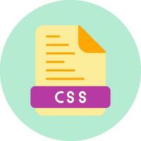 icono de vector de archivo css