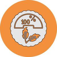 100 por ciento vector icono