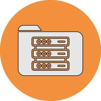 icono de vector de almacenamiento de archivos