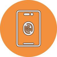 Mobile Fingerprint Vector Icon