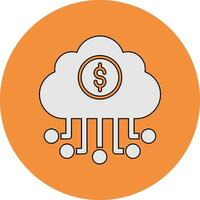 Banking Cloud Data Vector Icon