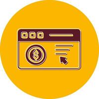 pago por clic icono de vector