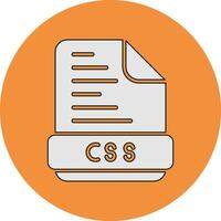 icono de vector de archivo css