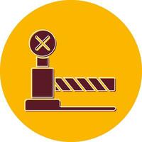 Level Crossing Vector Icon