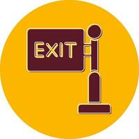 Exit Sign Vector Icon