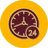 Icono de vector de 24 horas