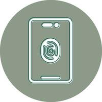 Mobile Fingerprint Vector Icon