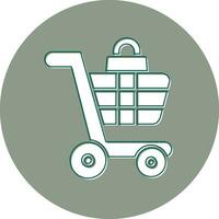 icono de vector de carrito de compras