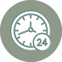 24 Hours Vector Icon