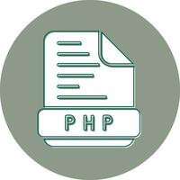 icono de vector de php