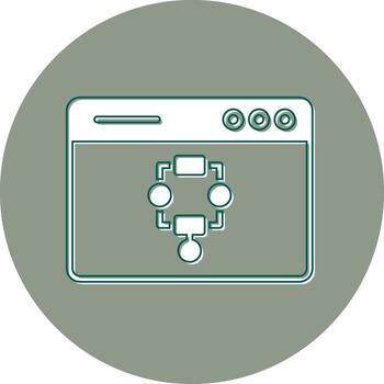 icono de vector de algoritmo