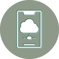 icono de vector de datos de nube