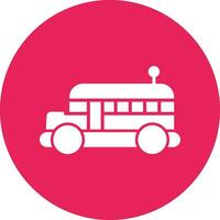 icono de vector de autobús escolar